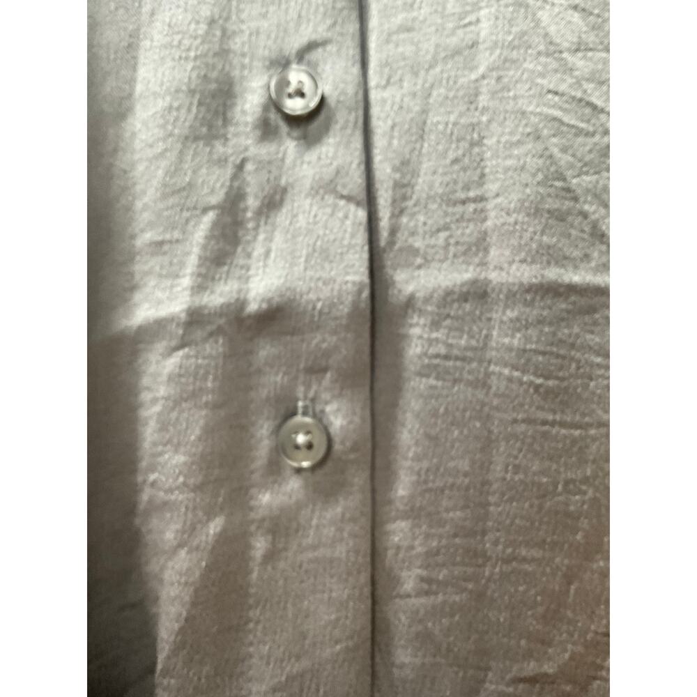 Express Gray Canvas Button-Up Top - Size L - image 4